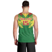 Senegal Rugby Custom Men Tank Top Lion With Coat Of Arms - African Pattern