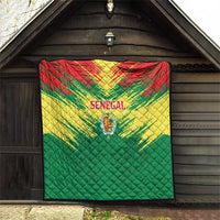Senegal Rugby Quilt Lion With Coat Of Arms - African Pattern