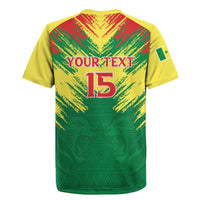 Senegal Rugby Custom Rugby Jersey Lion With Coat Of Arms - African Pattern