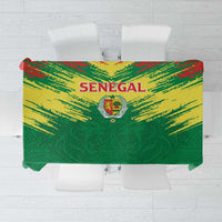 Senegal Rugby Tablecloth Lion With Coat Of Arms - African Pattern