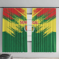 Senegal Rugby Window Curtain Lion With Coat Of Arms - African Pattern