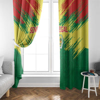 Senegal Rugby Window Curtain Lion With Coat Of Arms - African Pattern