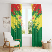 Senegal Rugby Window Curtain Lion With Coat Of Arms - African Pattern
