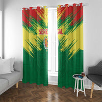 Senegal Rugby Window Curtain Lion With Coat Of Arms - African Pattern
