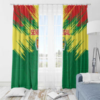 Senegal Rugby Window Curtain Lion With Coat Of Arms - African Pattern