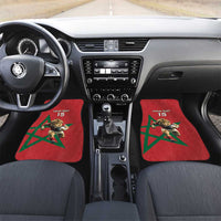 Morocco Rugby Custom Car Mats Lion Mascot Green Star