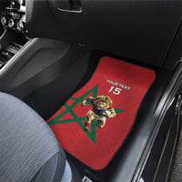 Morocco Rugby Custom Car Mats Lion Mascot Green Star