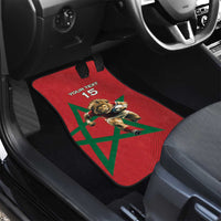 Morocco Rugby Custom Car Mats Lion Mascot Green Star