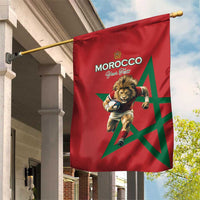 Morocco Rugby Custom Garden Flag Lion Mascot Green Star