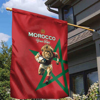 Morocco Rugby Custom Garden Flag Lion Mascot Green Star