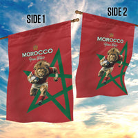 Morocco Rugby Custom Garden Flag Lion Mascot Green Star