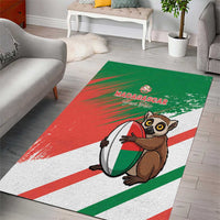 Madagascar Rugby Custom Area Rug Go Les Makis - Wonder Print Shop