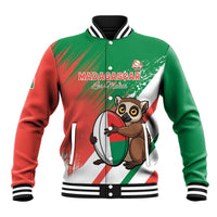 Madagascar Rugby Custom Baseball Jacket Go Les Makis - Wonder Print Shop