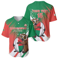 Madagascar Rugby Custom Baseball Jersey Go Les Makis - Wonder Print Shop