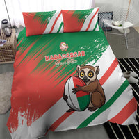 Madagascar Rugby Custom Bedding Set Go Les Makis - Wonder Print Shop