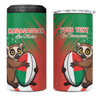 Madagascar Rugby Custom 4 in 1 Can Cooler Tumbler Go Les Makis - Wonder Print Shop