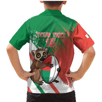 Madagascar Rugby Custom Family Matching Mermaid Dress and Hawaiian Shirt Go Les Makis - Wonder Print Shop