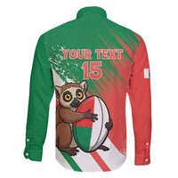 Madagascar Rugby Custom Family Matching Off Shoulder Short Dress and Hawaiian Shirt Go Les Makis - Wonder Print Shop