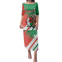 Madagascar Rugby Custom Family Matching Puletasi and Hawaiian Shirt Go Les Makis - Wonder Print Shop