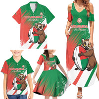 Madagascar Rugby Custom Family Matching Summer Maxi Dress and Hawaiian Shirt Go Les Makis - Wonder Print Shop