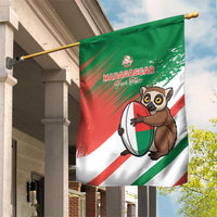 Madagascar Rugby Custom Garden Flag Go Les Makis - Wonder Print Shop