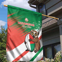 Madagascar Rugby Custom Garden Flag Go Les Makis - Wonder Print Shop