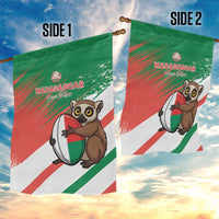 Madagascar Rugby Custom Garden Flag Go Les Makis - Wonder Print Shop