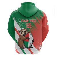 Madagascar Rugby Custom Hoodie Go Les Makis - Wonder Print Shop