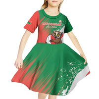 Madagascar Rugby Custom Kid Short Sleeve Dress Go Les Makis - Wonder Print Shop