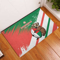 Madagascar Rugby Custom Rubber Doormat Go Les Makis - Wonder Print Shop