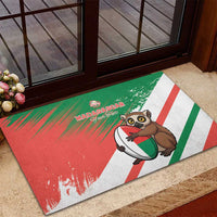 Madagascar Rugby Custom Rubber Doormat Go Les Makis - Wonder Print Shop
