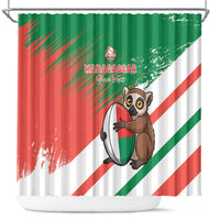 Madagascar Rugby Custom Shower Curtain Go Les Makis - Wonder Print Shop