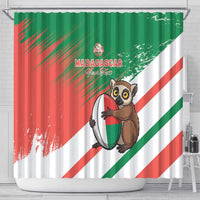 Madagascar Rugby Custom Shower Curtain Go Les Makis - Wonder Print Shop