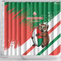 Madagascar Rugby Custom Shower Curtain Go Les Makis - Wonder Print Shop
