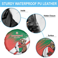 Madagascar Rugby Custom Spare Tire Cover Go Les Makis - Wonder Print Shop