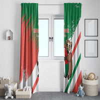 Madagascar Rugby Custom Window Curtain Go Les Makis - Wonder Print Shop
