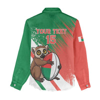 Madagascar Rugby Custom Women Casual Shirt Go Les Makis - Wonder Print Shop