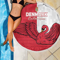 Denmark Football Beach Blanket Red and Whites Scandinavia Pattern - Wonder Print Shop