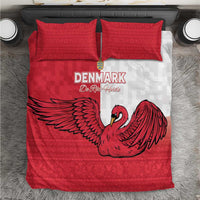 Denmark Football Bedding Set Red and Whites Scandinavia Pattern - Wonder Print Shop