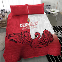 Denmark Football Bedding Set Red and Whites Scandinavia Pattern - Wonder Print Shop