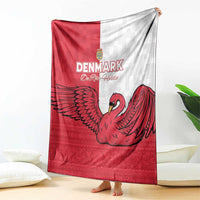 Denmark Football Blanket Red and Whites Scandinavia Pattern - Wonder Print Shop