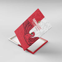 Denmark Football Canvas Wall Art Red and Whites Scandinavia Pattern - Wonder Print Shop