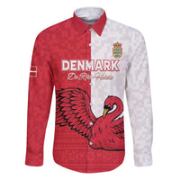 Custom Denmark Football Family Matching Puletasi and Hawaiian Shirt Red and Whites Scandinavia Pattern - Wonder Print Shop