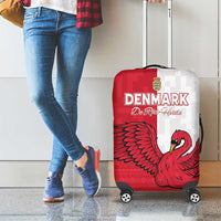 Denmark Football Luggage Cover Red and Whites Scandinavia Pattern - Wonder Print Shop