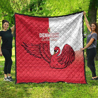 Denmark Football Quilt Red and Whites Scandinavia Pattern - Wonder Print Shop