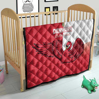 Denmark Football Quilt Red and Whites Scandinavia Pattern - Wonder Print Shop