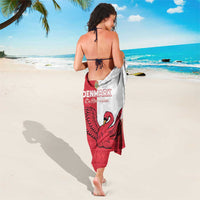 Denmark Football Sarong Red and Whites Scandinavia Pattern - Wonder Print Shop
