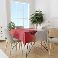 Denmark Football Tablecloth Red and Whites Scandinavia Pattern - Wonder Print Shop