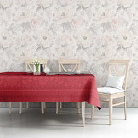 Denmark Football Tablecloth Red and Whites Scandinavia Pattern - Wonder Print Shop