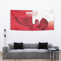Denmark Football Tapestry Red and Whites Scandinavia Pattern - Wonder Print Shop